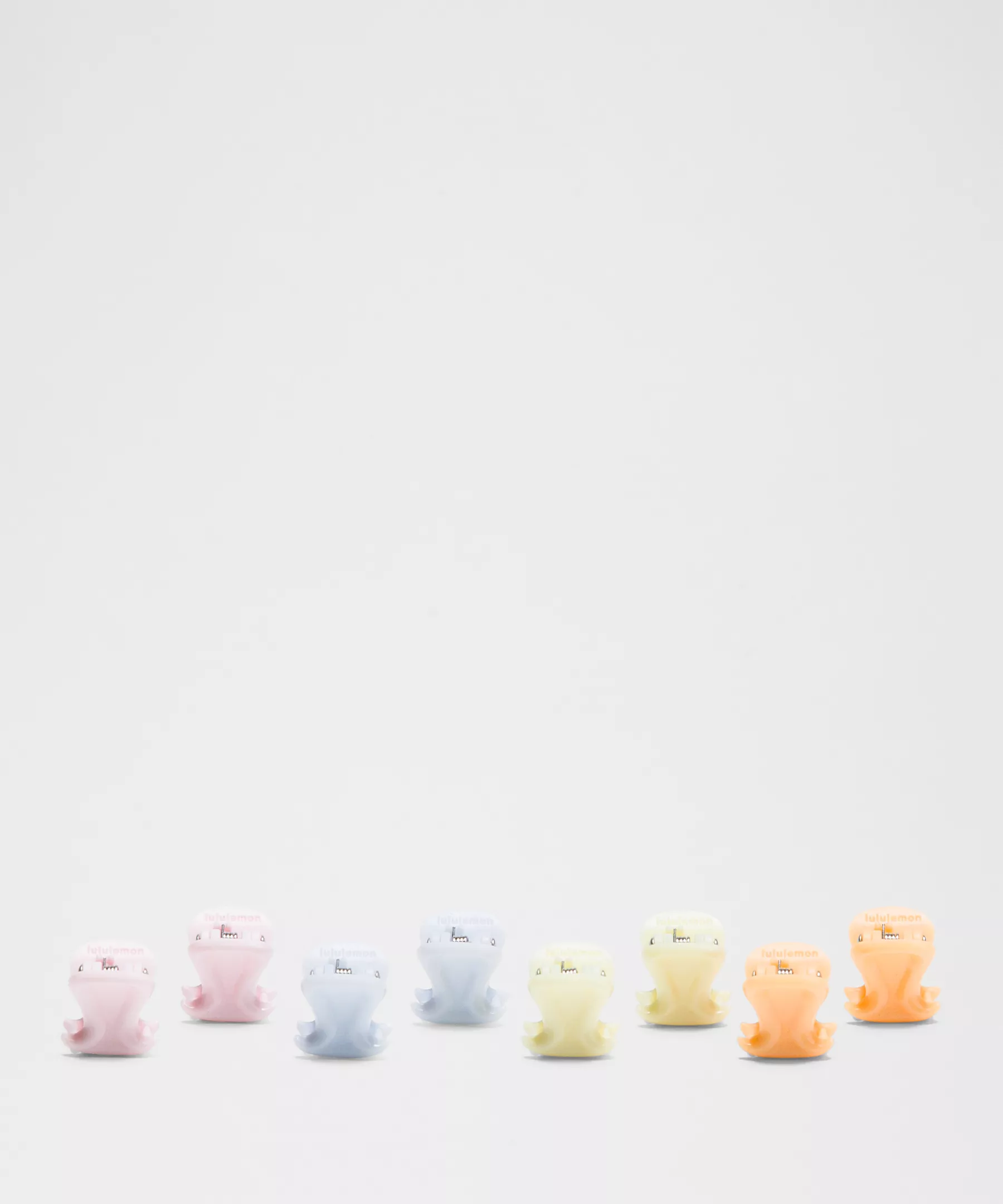 Mini Claw Logo Clip *8 Pack - Pink Organza/Starch Blue/Elixir/Rock Melon - ONE SIZE - Image 1