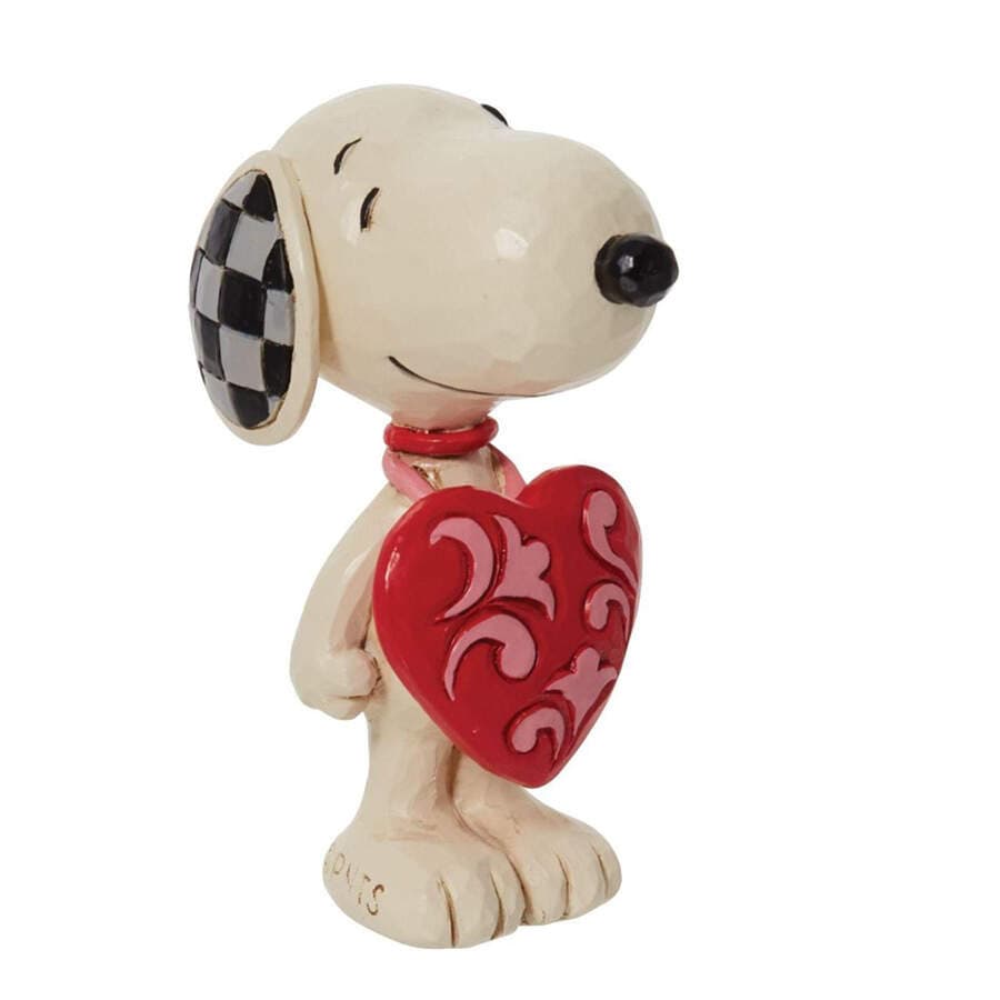 Snoopy Miniatures Snoopy Wearing Heart Sign - No Box by Jim Shore - Image 1