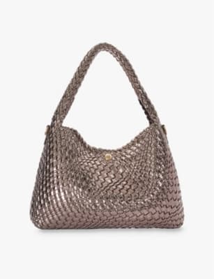 Metallic Woven Shoulder Bag