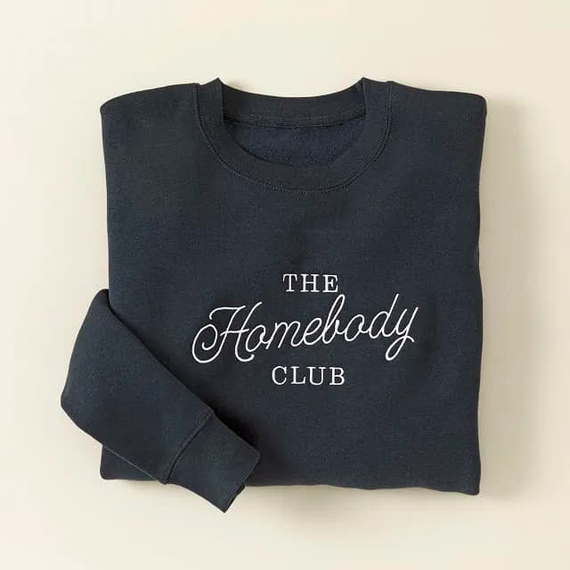 Homebody Club Embroidered Sweatshirt - Image 1
