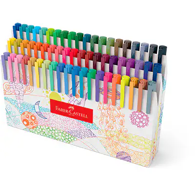 Caneta Fine Pen Colors 0.4mm 60 Cores Faber-Castell ET 1 UN - Image 1