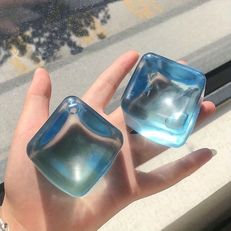 Transparent Ice Blocks for Squeezing And Playing with Maltose Candy. - Image 1