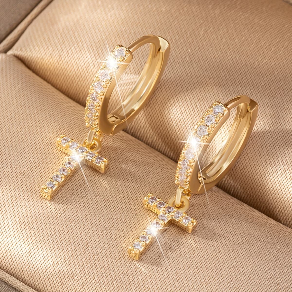 [Bohemian Letter Earrings] Bohemian Style Letter Pendant Earrings | Simple Fashion Ring Earrings | Ladies Jewelry - Image 1