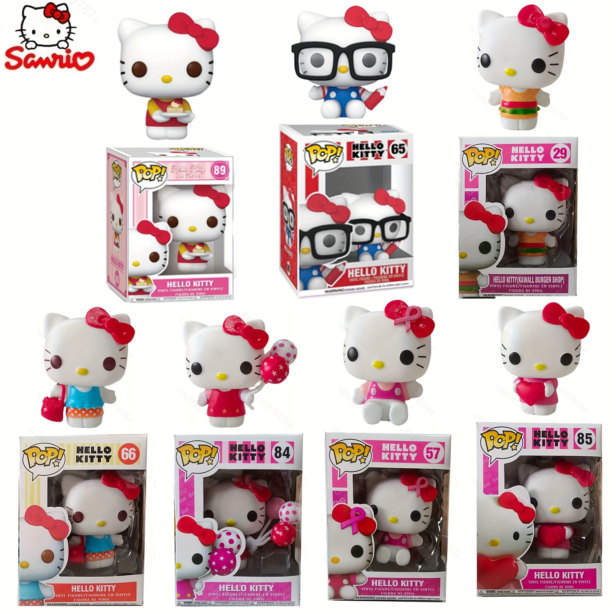 [Sanrio Hello Kitty #65] Sanrio Hello Kitty #65 Vinyl Figure, Goggles-Wearing Hello Kitty Doll, Anime Collectible, Desk Decoration, Creative Gift for Anniversary, Graduation Season, Thanksgiving, Independence Day, Halloween, Perfect Present for Friends and Besties