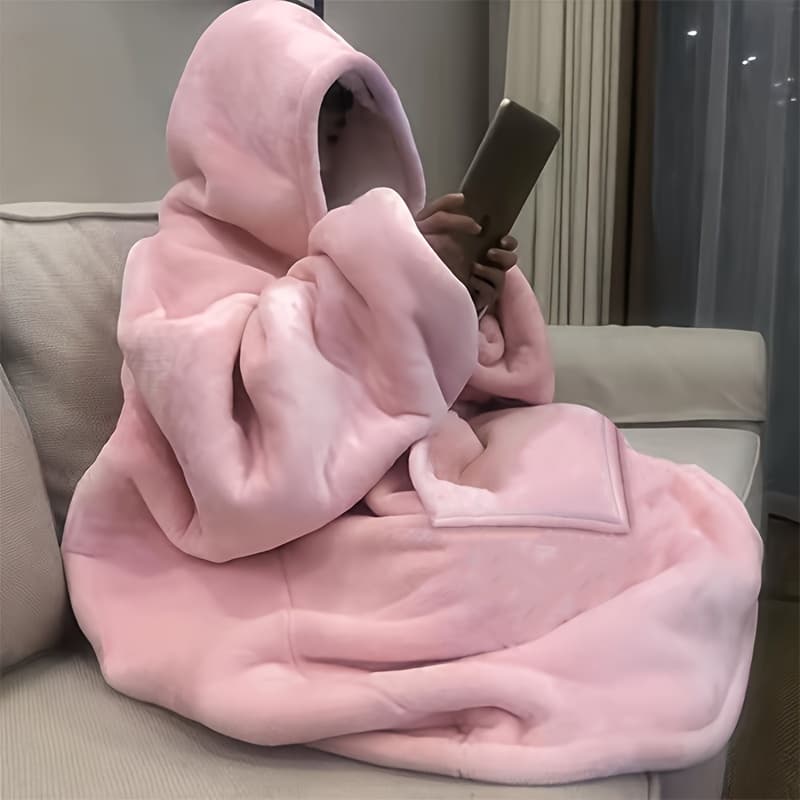 [Cozy Hoodie] Ultra Soft Cozy Oversized Hoodie Blanket | Reversible Wearable Sweatshirt Snuggle with Kangaroo Pocket, Machine Washable - Christmas present - Image 1
