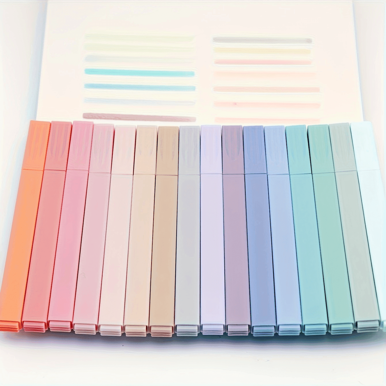 8 Pastel Fluorescent Pens - Shovel Tip Design, Non-Penetrating and Non-Blurring, Suitable for Diaries, Schools and Office Supplies - The Perfect Easter Gift