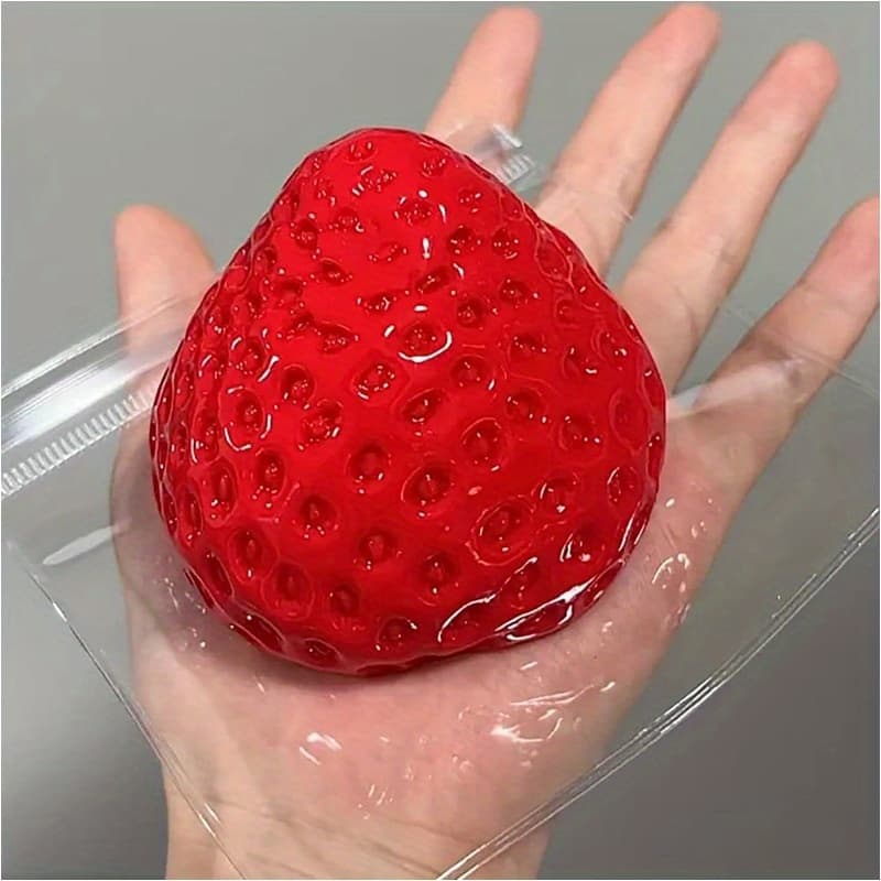 Taba Squishy, Stress Ball, Kawaii Squishies PVC Toys, Stress Relieving Fur Ball OPP Packaging Gifts|Squishy Fidget Toys for Anxiety&Relaxation|Perfect Desk Accessory for Adults (red(1 Pack)) - Image 1