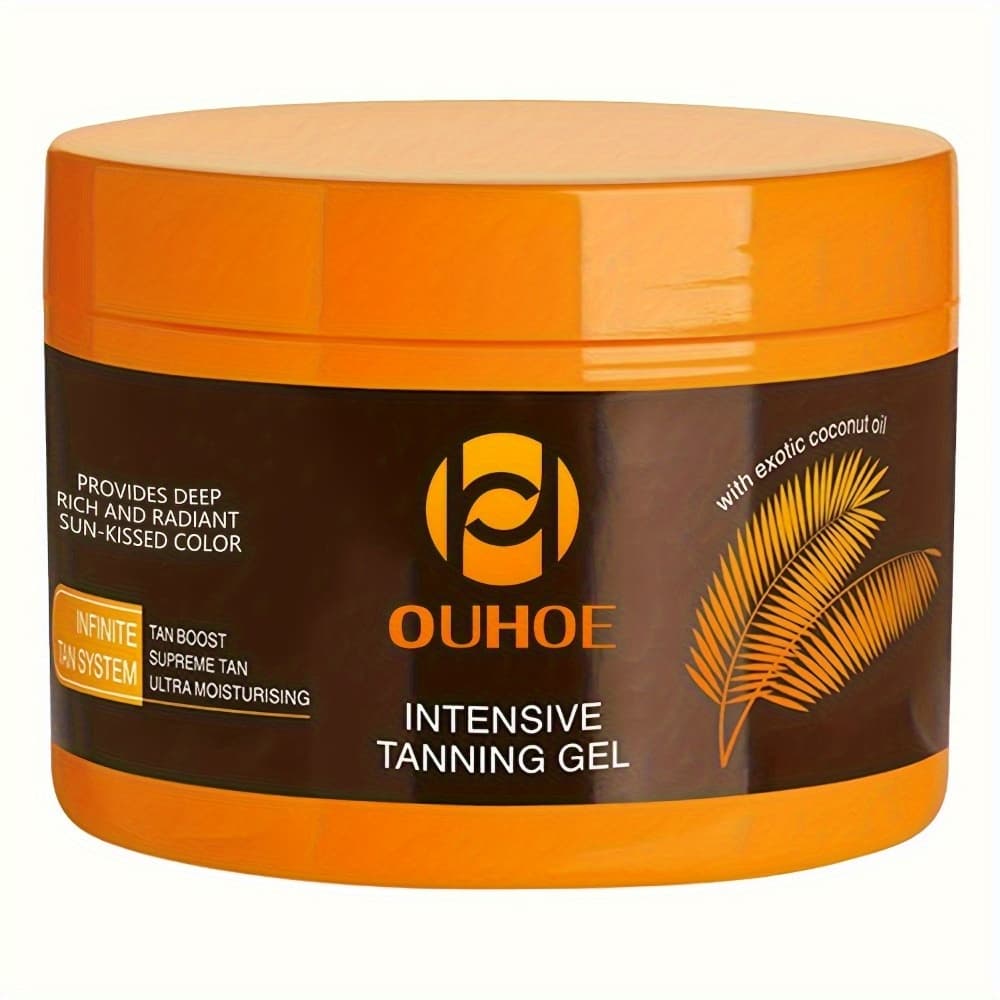 Quick Black Tanning Lotion - Alcohol-Free, Phthalate-Free, Sunless Formula with Coconut & Vitamin E for All Light Beige Types, Men & Women, Natural Tanning Solution, Sleek Packaging, Phthalatefree Material
