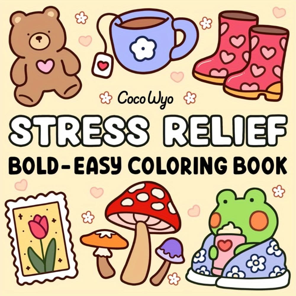 Relax Adult Coloring Book: Bold & Simple Designs with Animals, Landscapes, Flowers, Patterns - Relaxing Art Relax for Adults, Perfect for Stress Management & Creative Expression, Coloring Book for Adults - Image 1