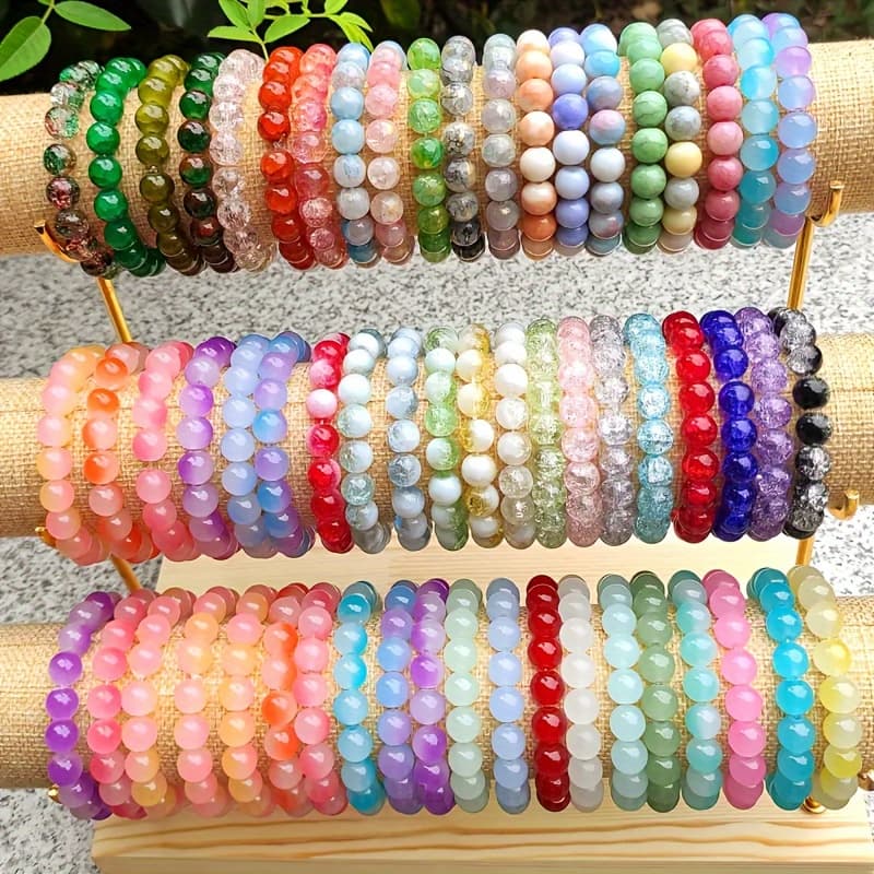 20pcs Bohemian Style Handmade Beaded Bracelets, Colorful Burst Pattern Women'S Bracelet Set, Suitable for Vacation and Everyday Party Wear, Gift for Family and Friends - Image 1