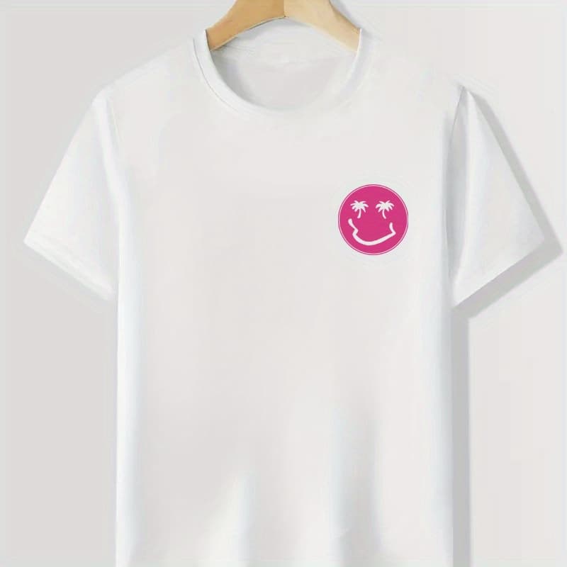 Girls' Short Sleeved T-Shirt Summer Simple Pure Cotton Comfortable Breathable Summer Round Neck Pullover Youth Children'S Clothing Top - Image 1