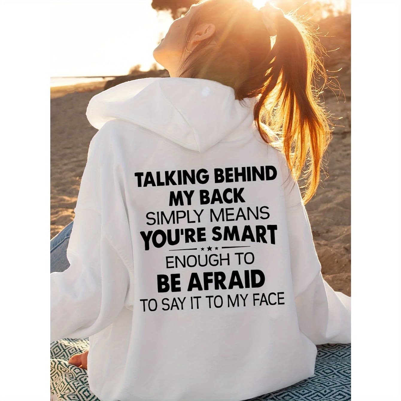 [Monogrammed Hoodie] Personalized Embossed Monogrammed Print Hoodie - Casual Regular Pullover, Beach Chic All Season Hoodie, Blend - Perfect Fall/ Winter Women's Clothing - Image 1