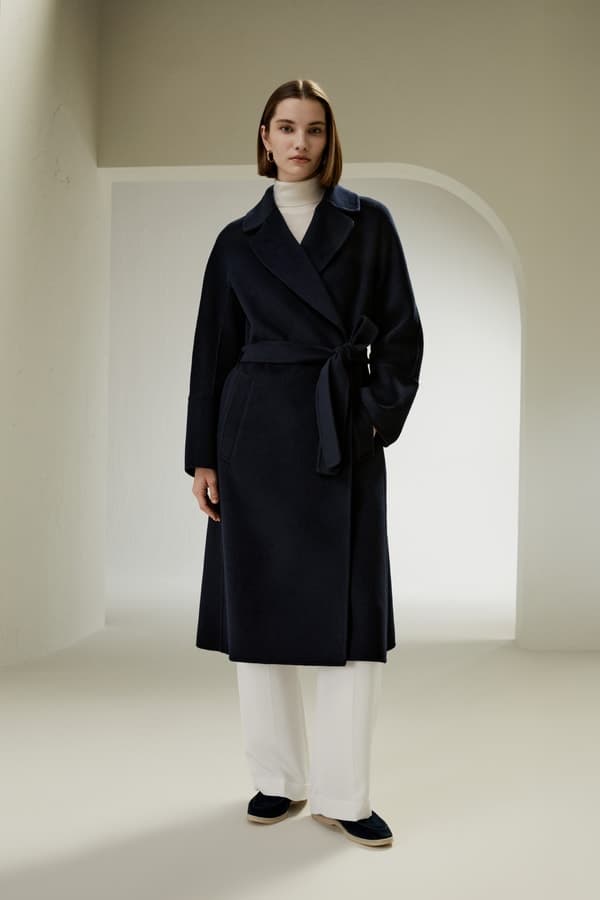 Wool-blend Robe Coat