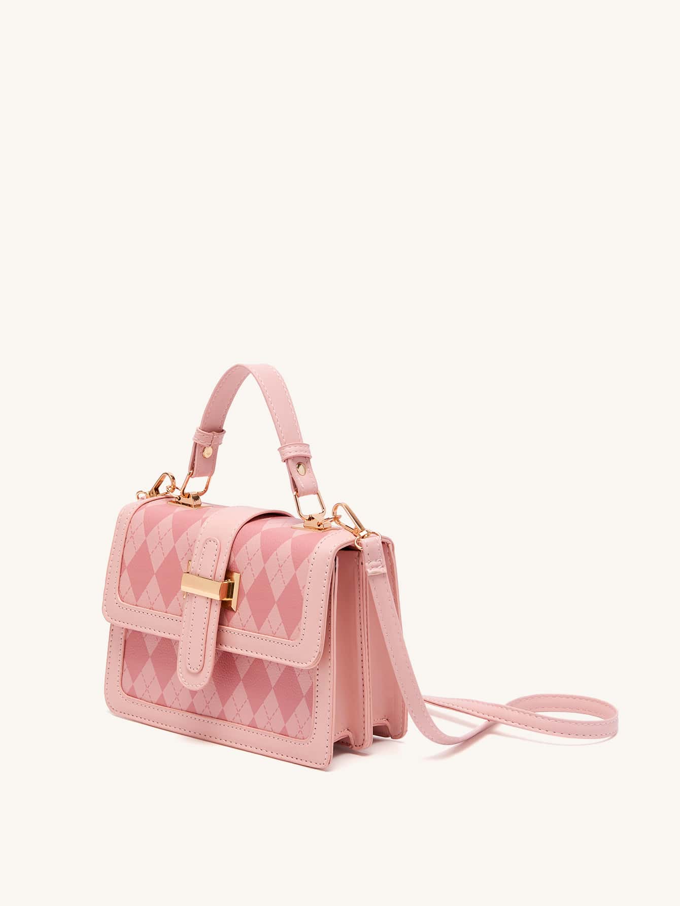 Mini Geometric Graphic Flap Square Bag - Image 1