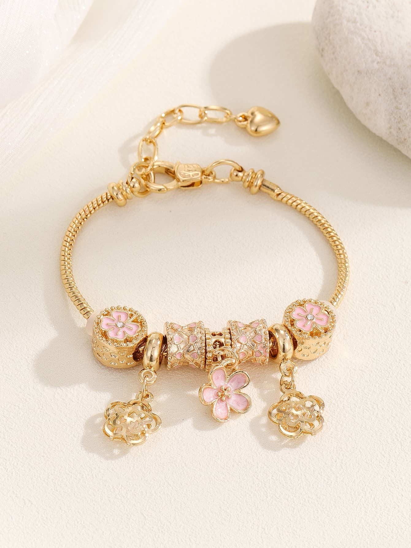 Flower Charm Bracelet - Image 1
