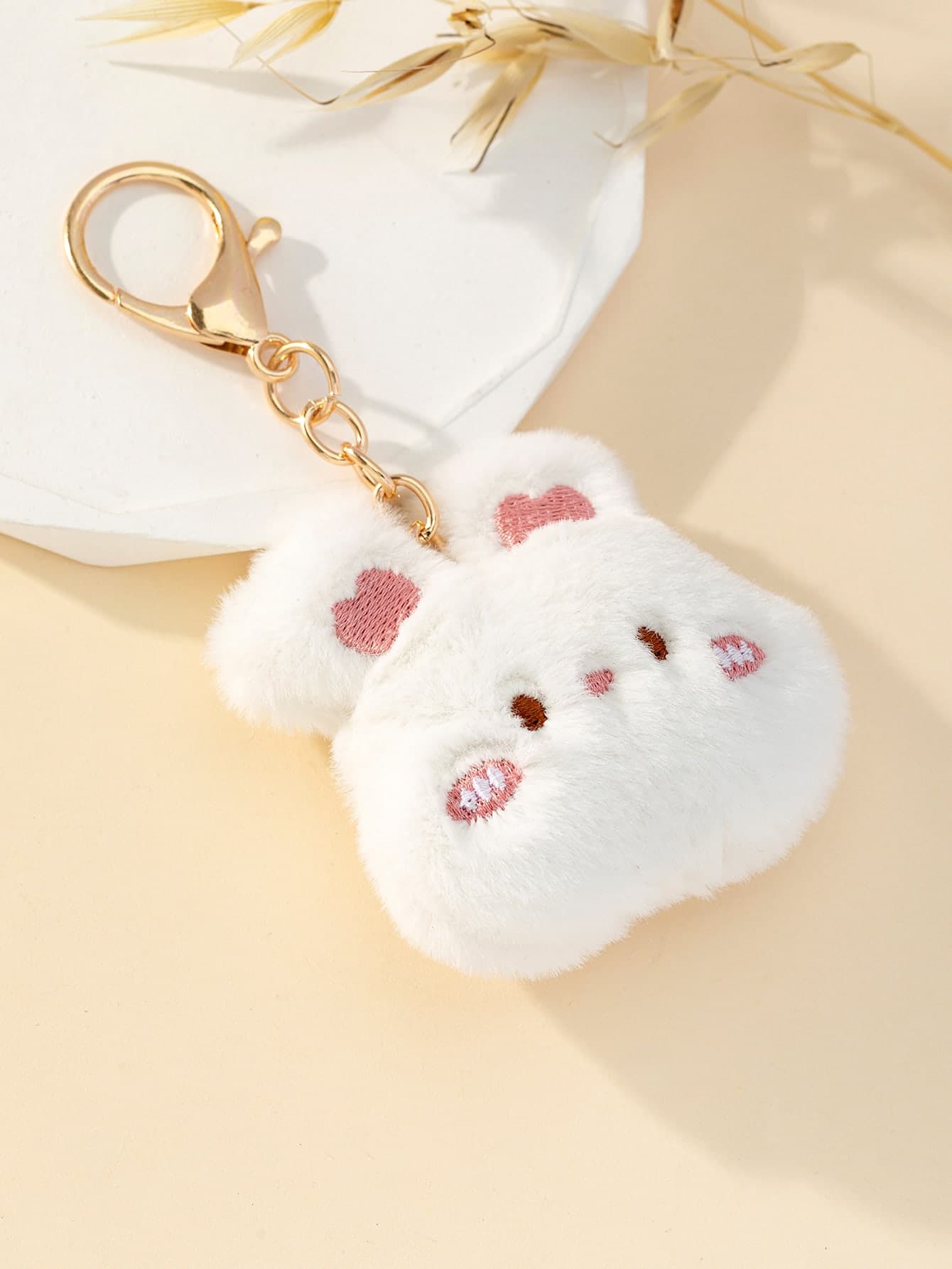 Cute Rabbit Plush Bag Charm Gift Bag Present Car Accessaries Women Key Chain Charms Cute Stuff Plush Keychain School Supplies Teacher Gifts Back To School Teacher Accessories - Image 1