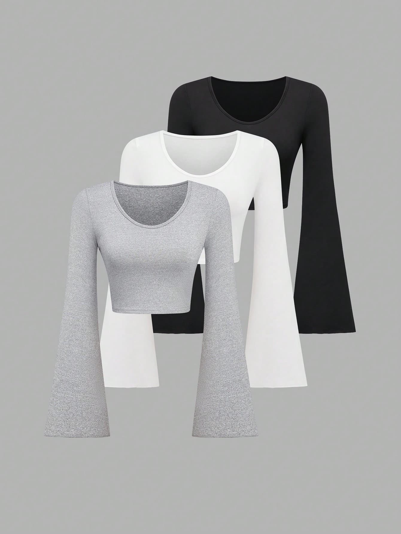 SHEIN Sweetro Women's Flare Sleeves Long Sleeve T-Shirt - Image 1