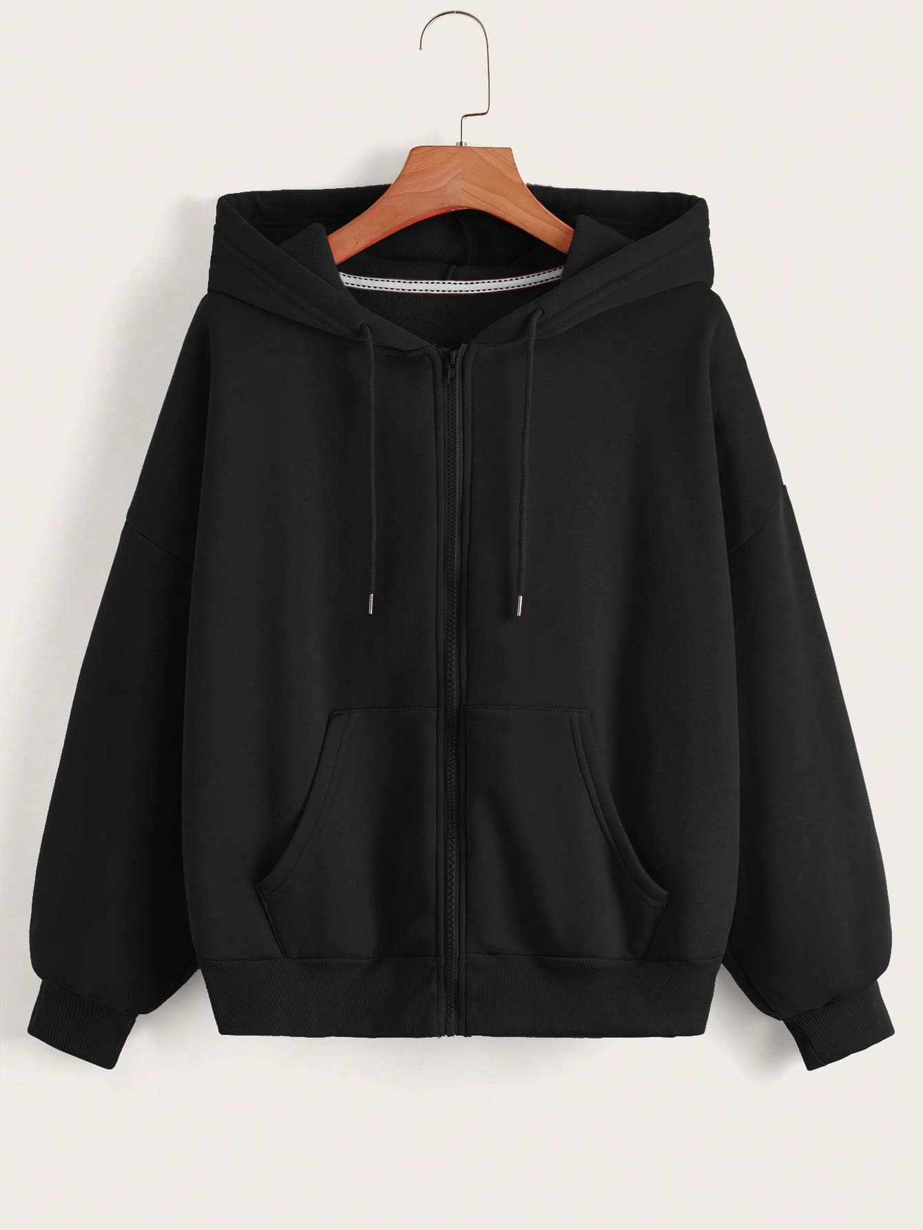 SHEIN EZwear Women's Hooded Sweatshirt With Zippered Front - Image 1