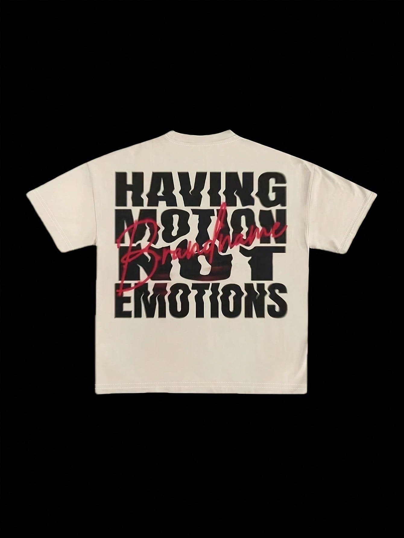 SHEIN EZwear Summer Streetwear Personalized Slogan Women's T-Shirt HAVING MOTION Brandname NOT EMOTIONS - Image 1