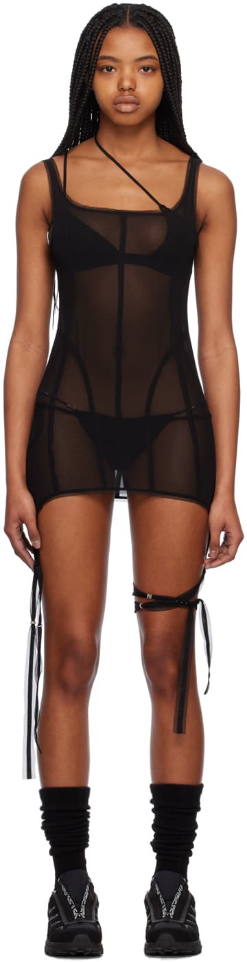 Black Sheer Minidress - Image 1