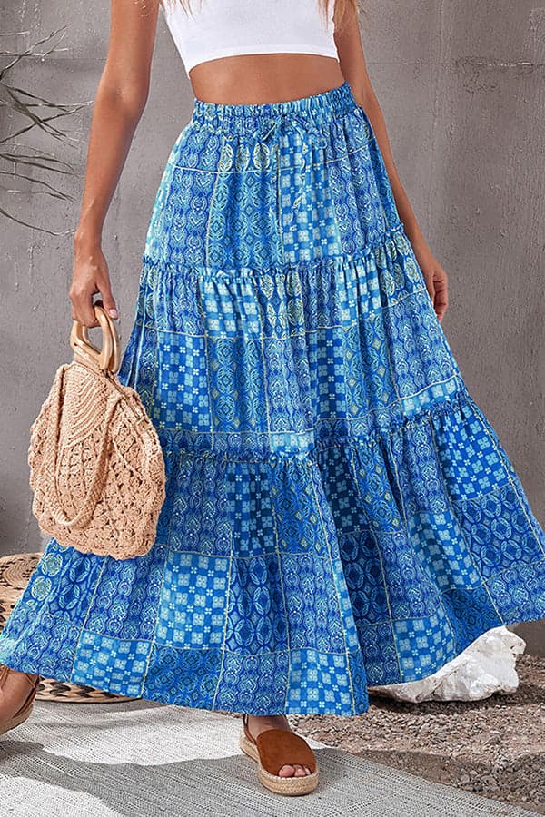 bohemian beach dress resort skirt - Image 1
