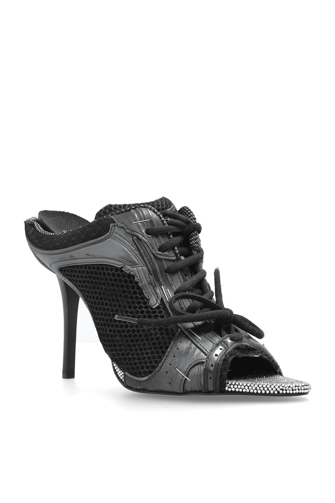 Balenciaga CZARNY Klapki na obcasie ‘Stapler’ thumbnail 4