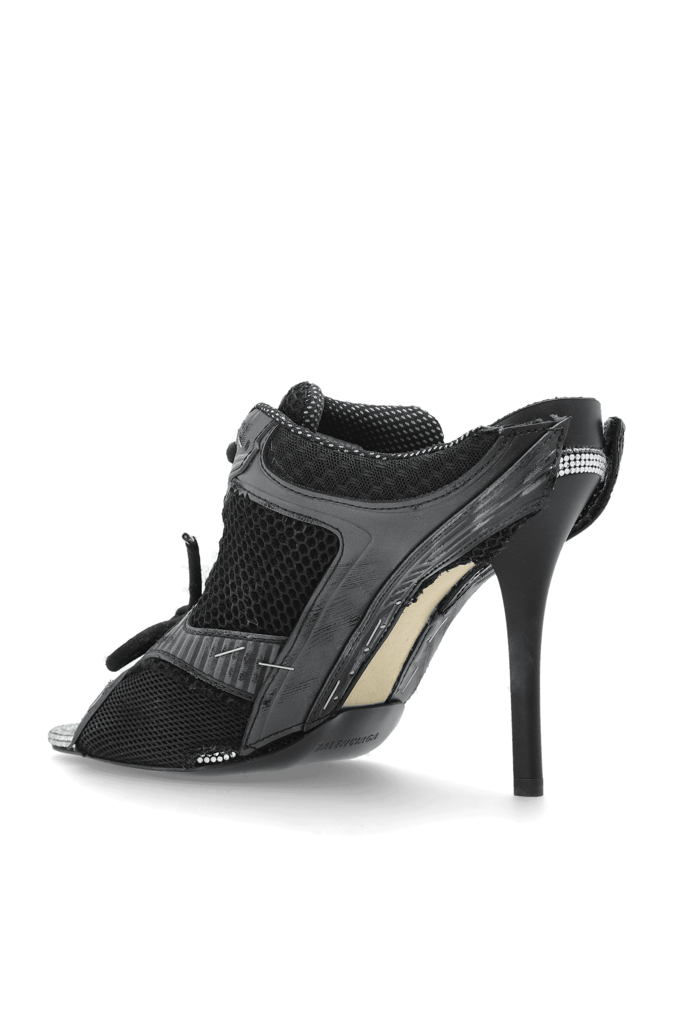 Balenciaga CZARNY Klapki na obcasie ‘Stapler’ thumbnail 5