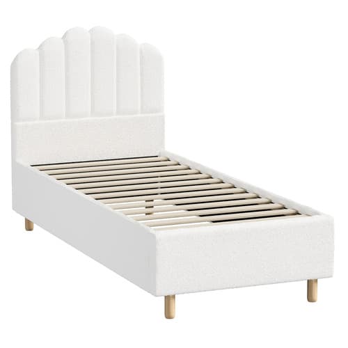 White Ellora Boucle Bed Frame thumbnail 2