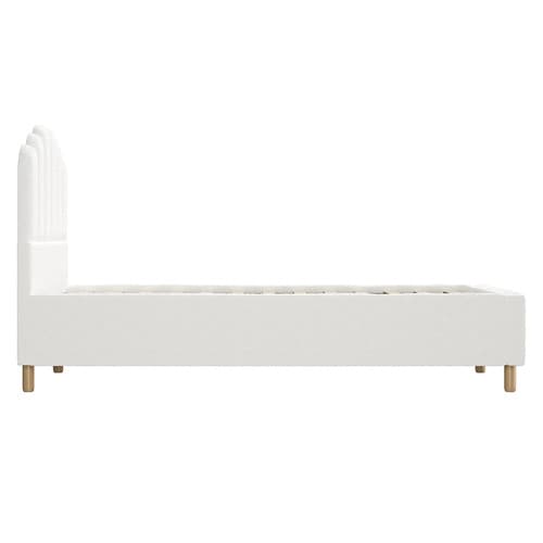 White Ellora Boucle Bed Frame thumbnail 5