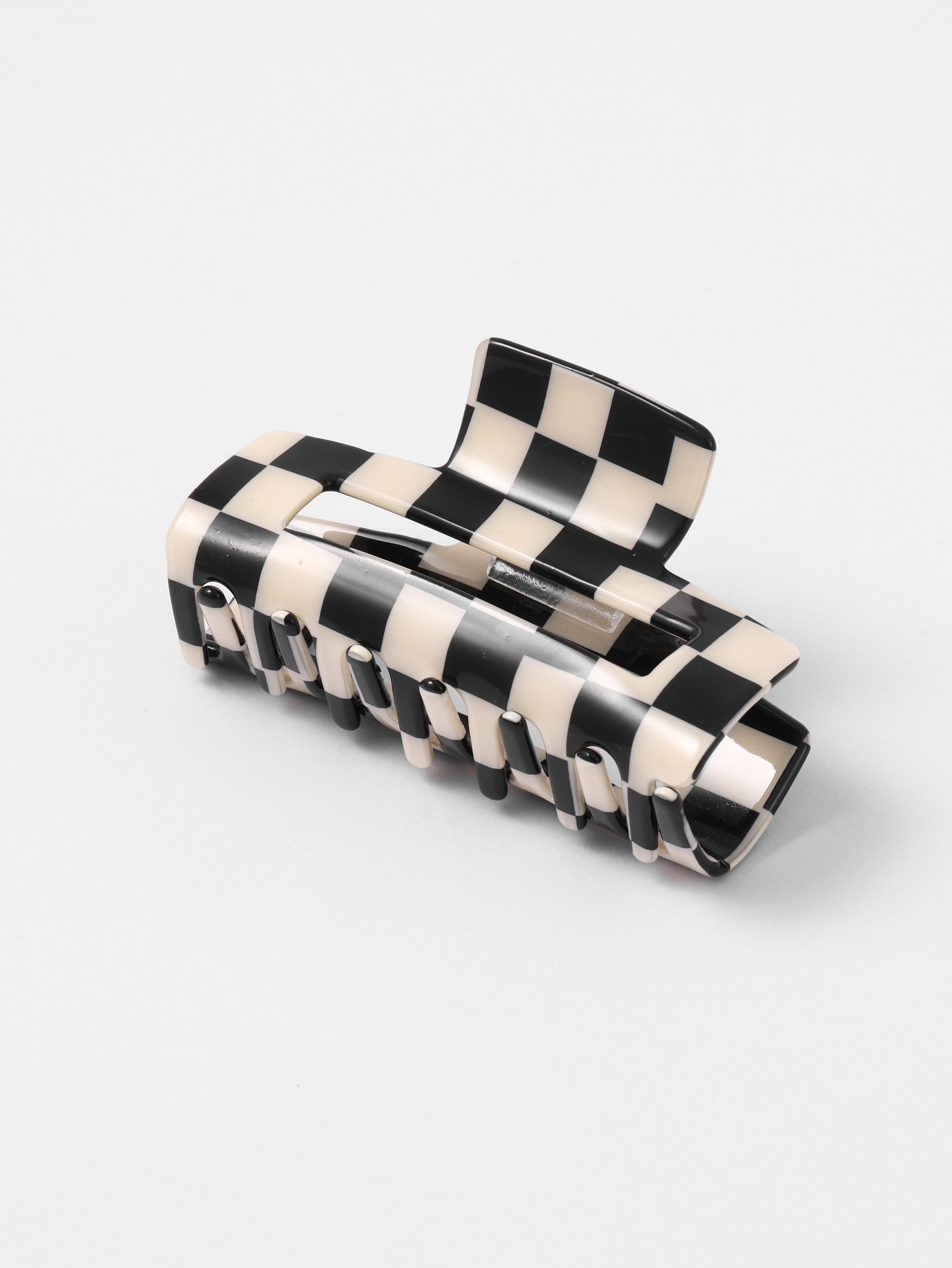 Checker Board Pattern Hair Claw - Image 1