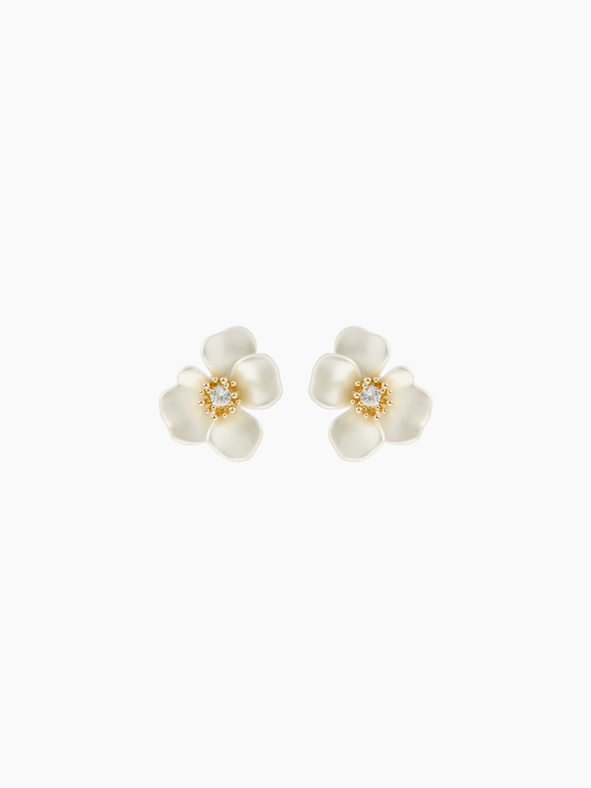 Kupfer Zirkon-Floral-Stud-Ohrringe For Lässige Alltagskleidung Ferien - Image 1