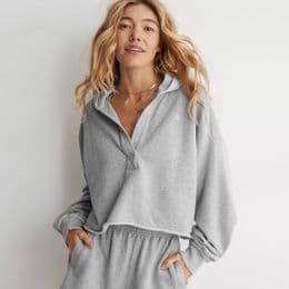 New Fashion Clothing Long-sleeved Hooded half open collar solid color loose sweatshirt thumbnail 15