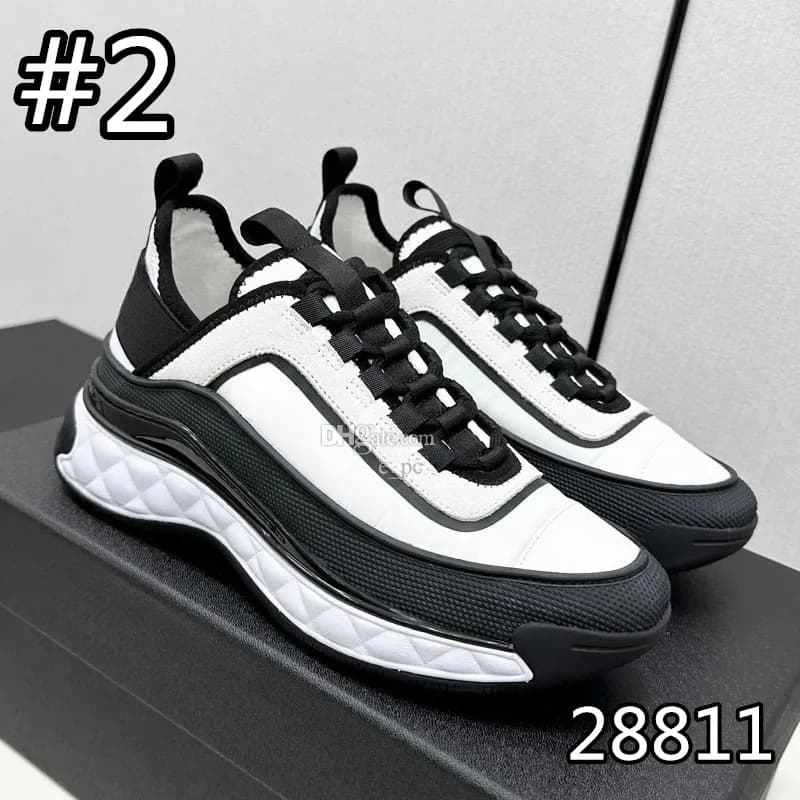 Men women suede leather calfskin classic printed casual Sneaker trainers canvas diamond sneaker Size 35-45 thumbnail 5