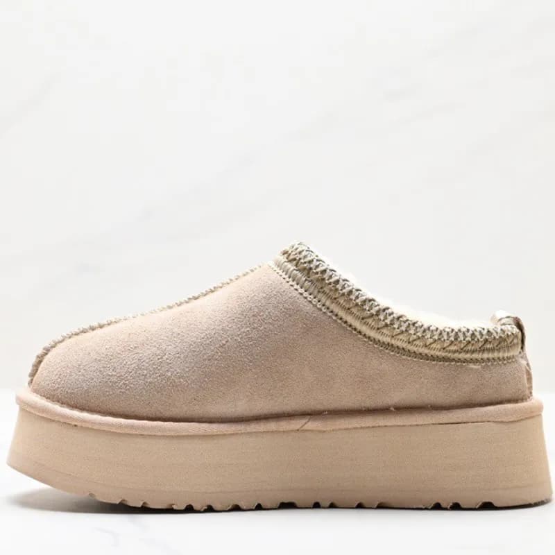 australia Tasman Slippers Tazz Classic Ultra Mini Platform Boots Disquette Fluff Yeah Funkette scuffette Black Chestnut Sand Mustard Seed Warm Snow Womens sliders thumbnail 5
