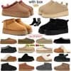 australia Tasman Slippers Tazz Classic Ultra Mini Platform Boots Disquette Fluff Yeah Funkette scuffette Black Chestnut Sand Mustard Seed Warm Snow Womens sliders thumbnail 7