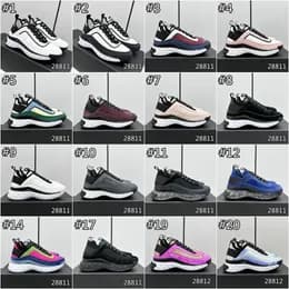Men women suede leather calfskin classic printed casual Sneaker trainers canvas diamond sneaker Size 35-45 thumbnail 17