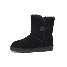 45Color Topquality Women's mini Luxury Snow Boots with fur Genuine leather girl snow boot ankle short bow mini fur Size 35-43 thumbnail 15
