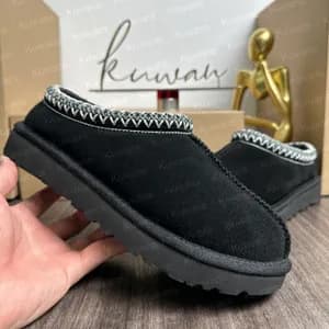Tasman Slippers Tazz mustard seed Chestnut Sand Fur Slides Sheepskin Classic Ultra Mini Platform Boot Winter Women Men Slip-on Shoes Suede Upper Wool Fall thumbnail 22