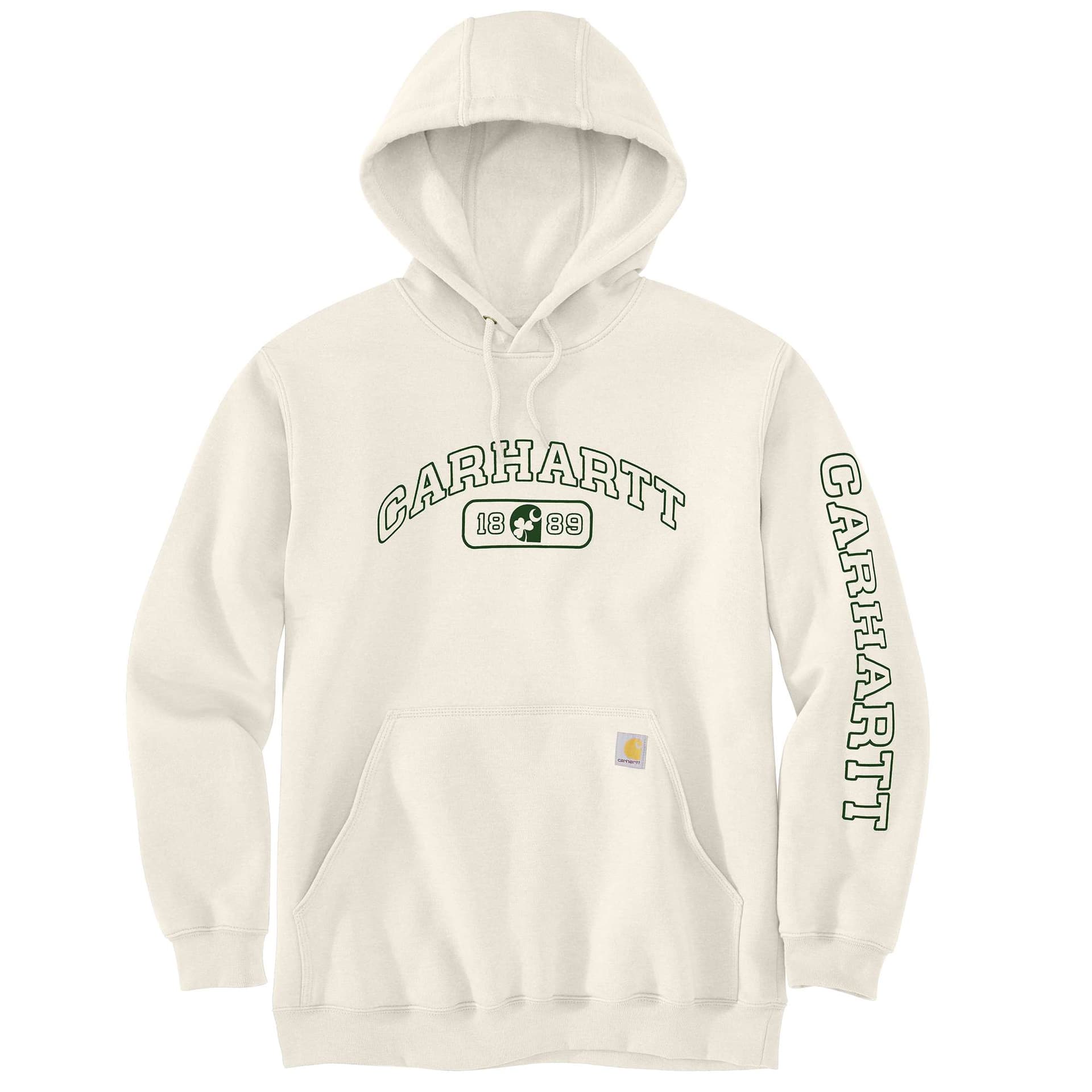 Loose Fit Midweight Hooded Shamrock Graphic Sweatshirt - Image 1