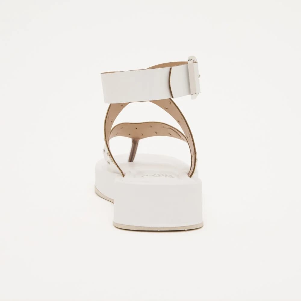 SANDALIA FLAT LANNE DI VALENTINI NAPA Branco thumbnail 5