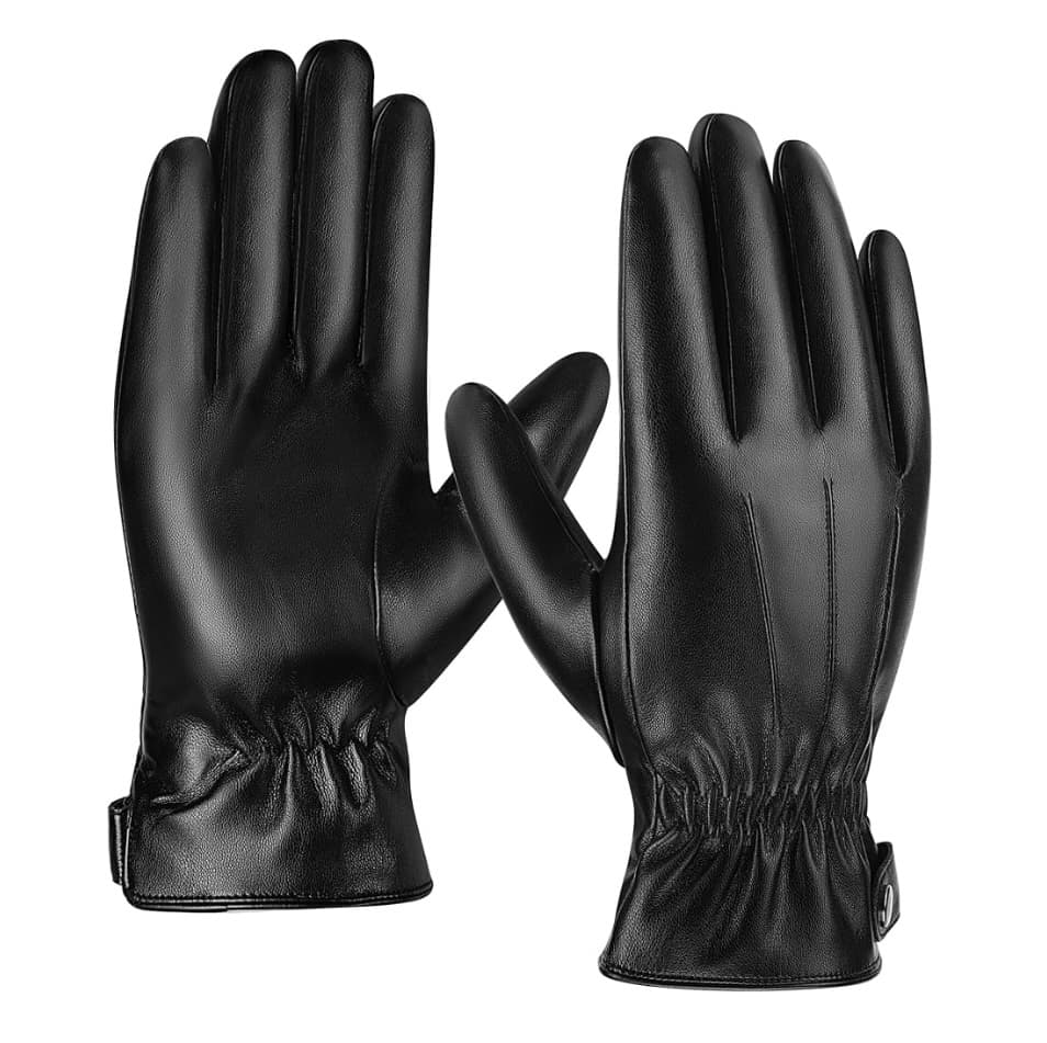 AEGEND Leather Touchscreen Gloves