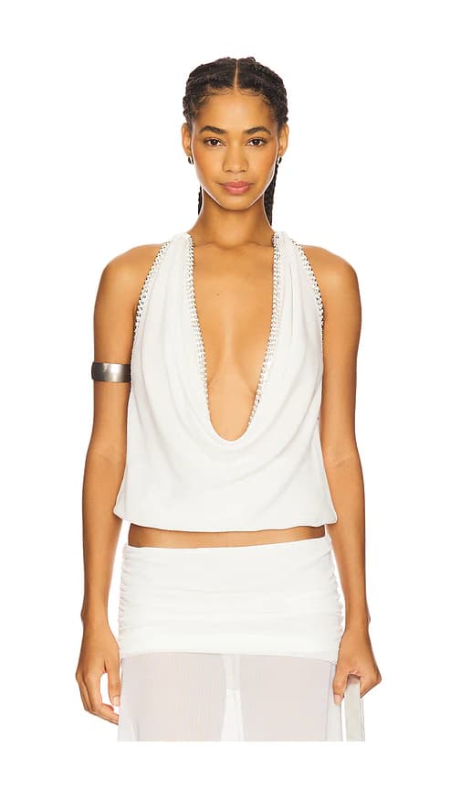 Tatiana Backless Studded Top - Image 1
