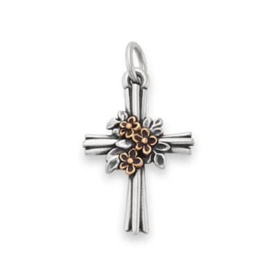 Growing in Faith Cross Charm - Image 1