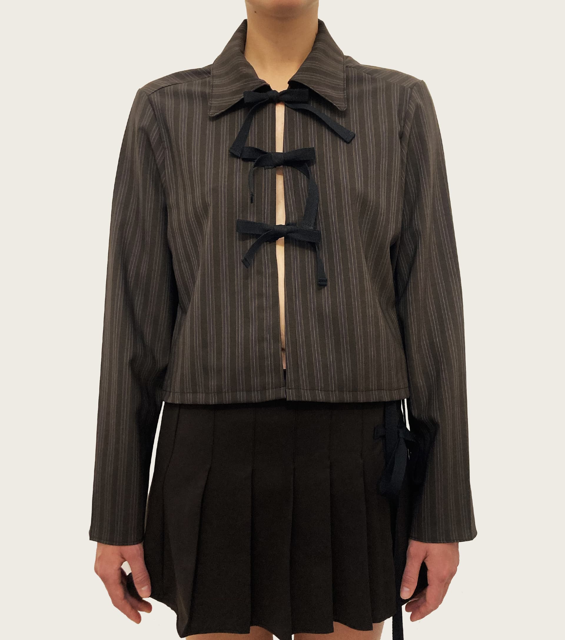 Sailor jacket brown stripes - Lauren Perrin - Image 1