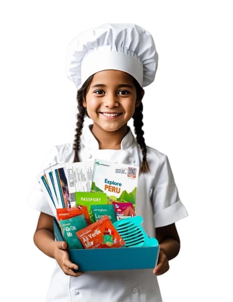 eat2explore Cooking Kits for Kids - Interactive & Educational Set with 3 Recipe Cards, Key Ingredients & Cooking Tools - Ideal Idea for Kids Who