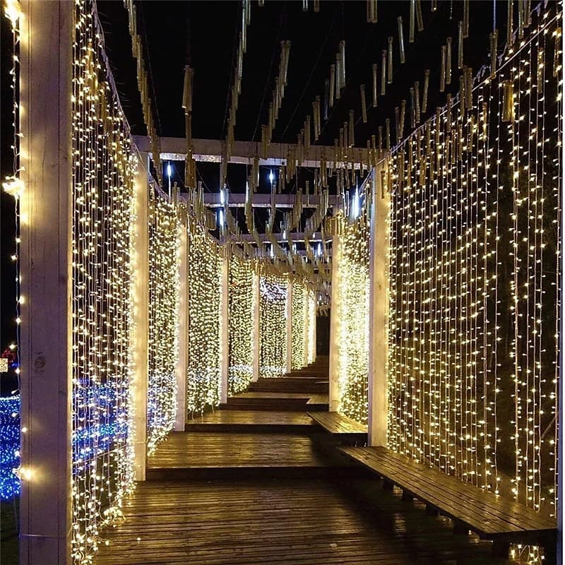 Elegant Wedding Party Reception LED Window Curtain String Lights – 3M/6M 600LEDs Twinkle Starfor Home & Garden Decor EU/US/AU/UK Plug 2025 - GBP £22 thumbnail 9