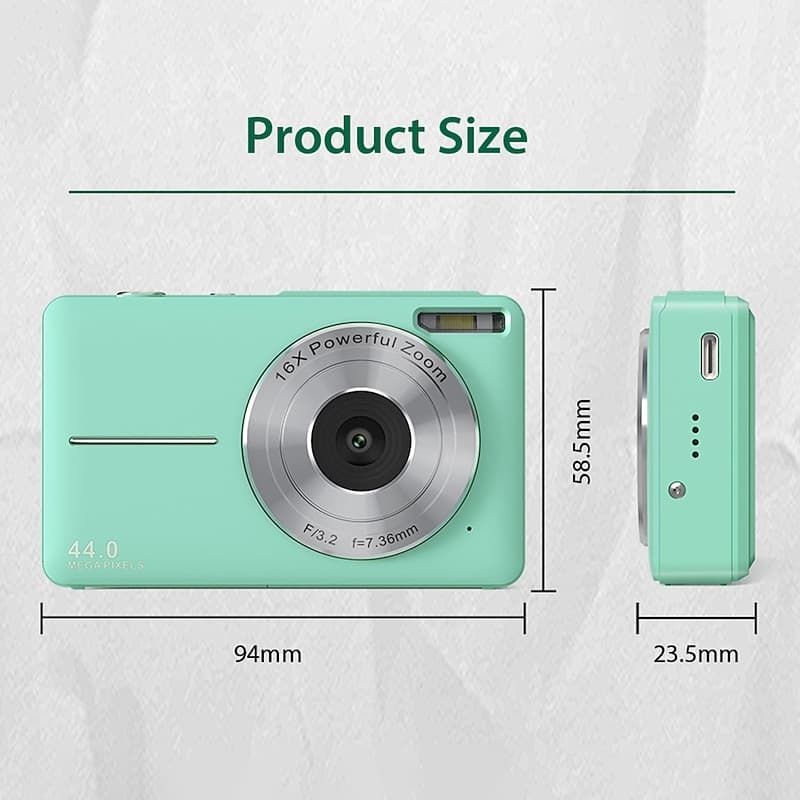 Digital Camera 1080P 44MP Vlogging Camera with LCD Screen 16X Zoom Compact Portable Mini Rechargeable Camera Gifts for Students Teens Adults Girls Boy thumbnail 13