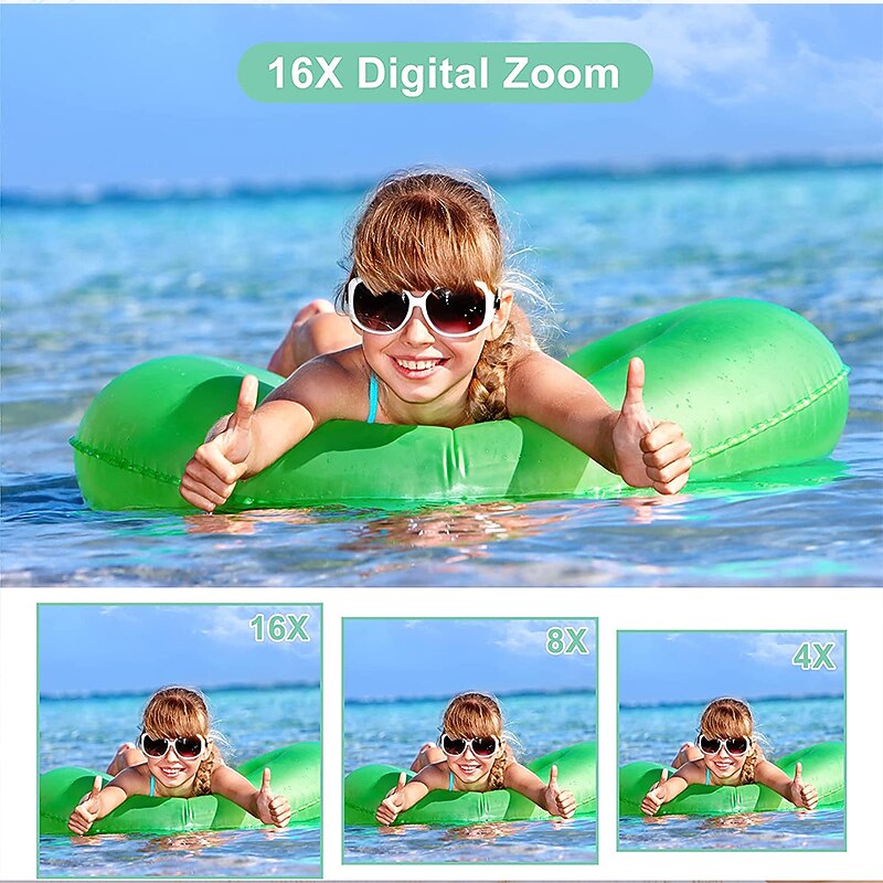 Digital Camera 1080P 44MP Vlogging Camera with LCD Screen 16X Zoom Compact Portable Mini Rechargeable Camera Gifts for Students Teens Adults Girls Boy thumbnail 3