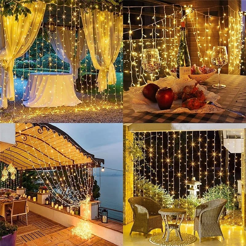 Elegant Wedding Party Reception LED Window Curtain String Lights – 3M/6M 600LEDs Twinkle Starfor Home & Garden Decor EU/US/AU/UK Plug 2025 - GBP £22 thumbnail 12