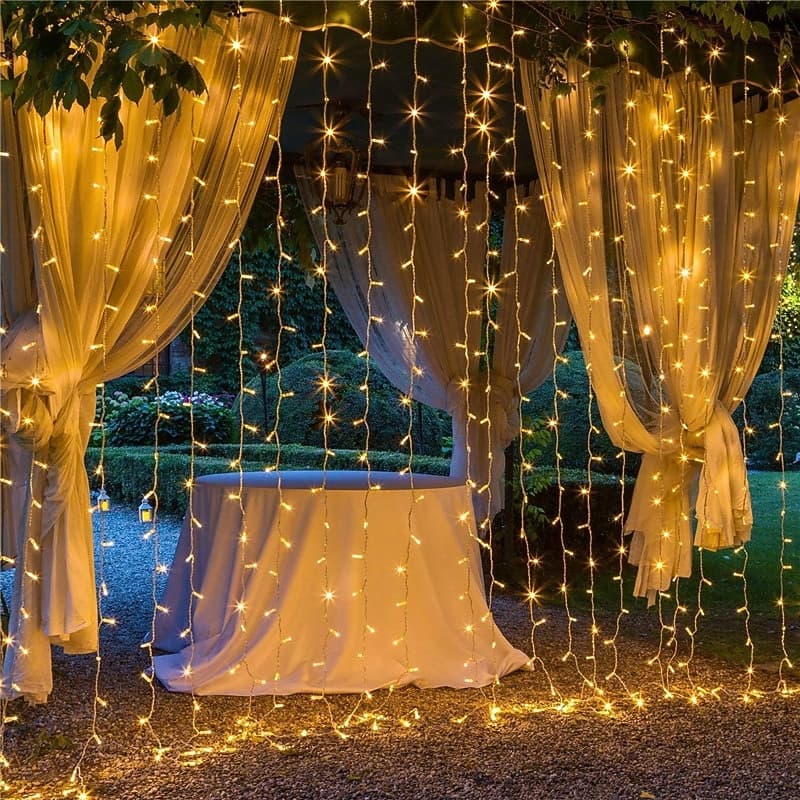 Elegant Wedding Party Reception LED Window Curtain String Lights – 3M/6M 600LEDs Twinkle Starfor Home & Garden Decor EU/US/AU/UK Plug 2025 - GBP £22 thumbnail 18